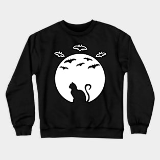 Cat and Bats Crewneck Sweatshirt